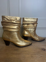 Bibi Lou Aurea gold leather boots