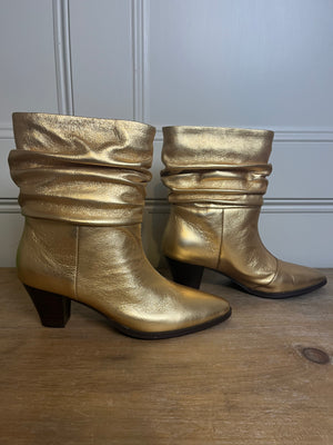 
            
                Load image into Gallery viewer, Bibi Lou Aurea gold leather boots
            
        
