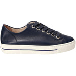 Paul Green Blue Lace Up Leather Trainers 4704-088