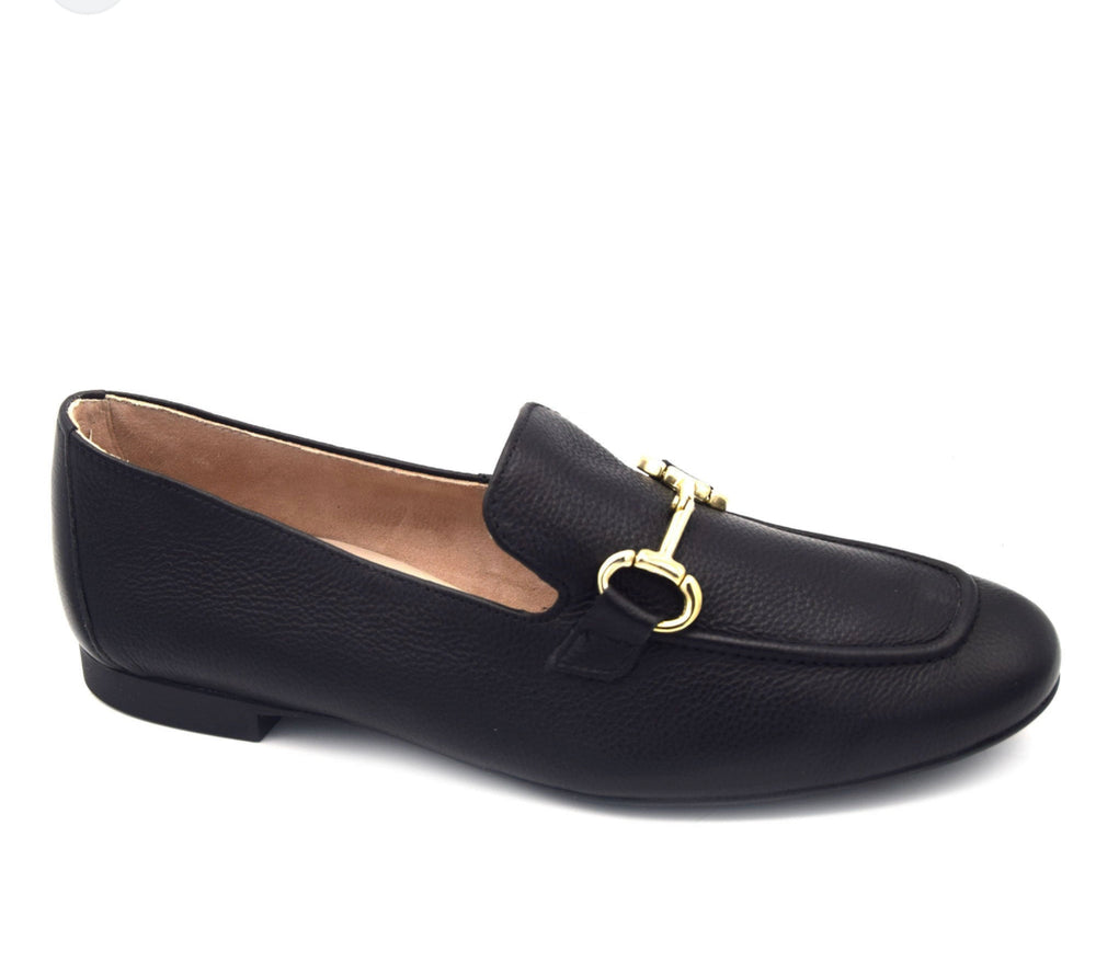 Paul Green black leather loafers 2596-00